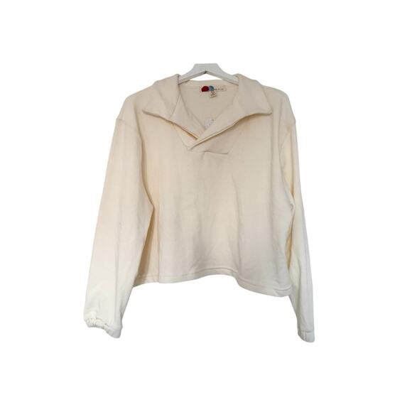 Free People Tops - Free People FP Beach Nilla Cream Ivory Relaxed Pullover Sweatshirt Size Medium